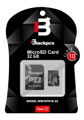 Memoria MicroSD Blackpcs de 32GB Clase10 Con Disipador