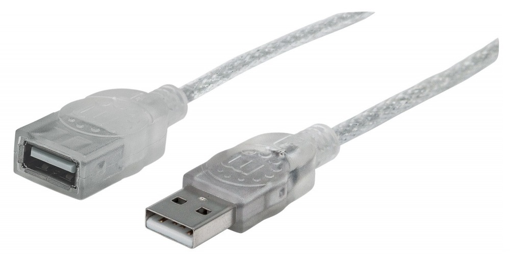 Cable USB Manhattan USB A Macho - USB A Hembra 1.8 Metros