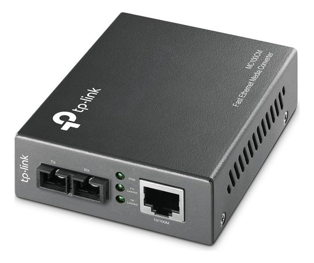 Convertidor De Medios TP-Link MC100CM 2000 Metros 100BASE-FX 1 Puerto Fibra Multimodo