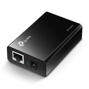 Adaptador inyector poe tp-link tl-poe150s inyector hasta 100 metros ieee 802.3af max 15.4w 2 rj45 gigabit