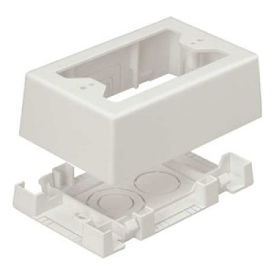Caja de pared superficial, uso universal con placas de pared, con cinta adhesiva, color blanco mate