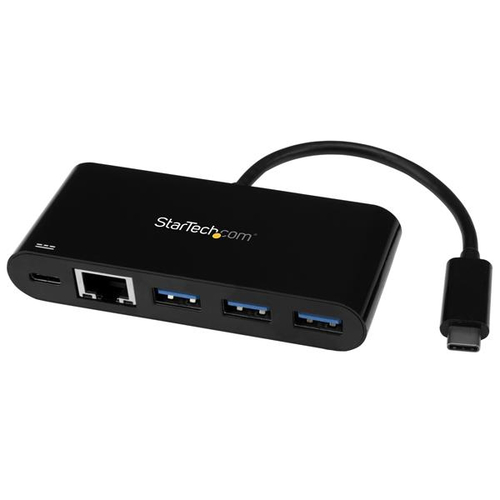 Hub USB StarTech USB C 3.0 Macho - 3x USB A 3.0/ 1x RJ-45 5000 Mbit/s