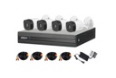 Kit De Deguridad Dahua XVR1A04KIT 1 DVR 4 canales 4 cámaras Dahua COOPER B1A11 4 Rollos De Cable Siamés 1 Fuente De Poder