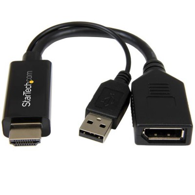 Convertidor Hdmi a Displayport  Adaptador 4k Alimentado por USB Startech HD2DP