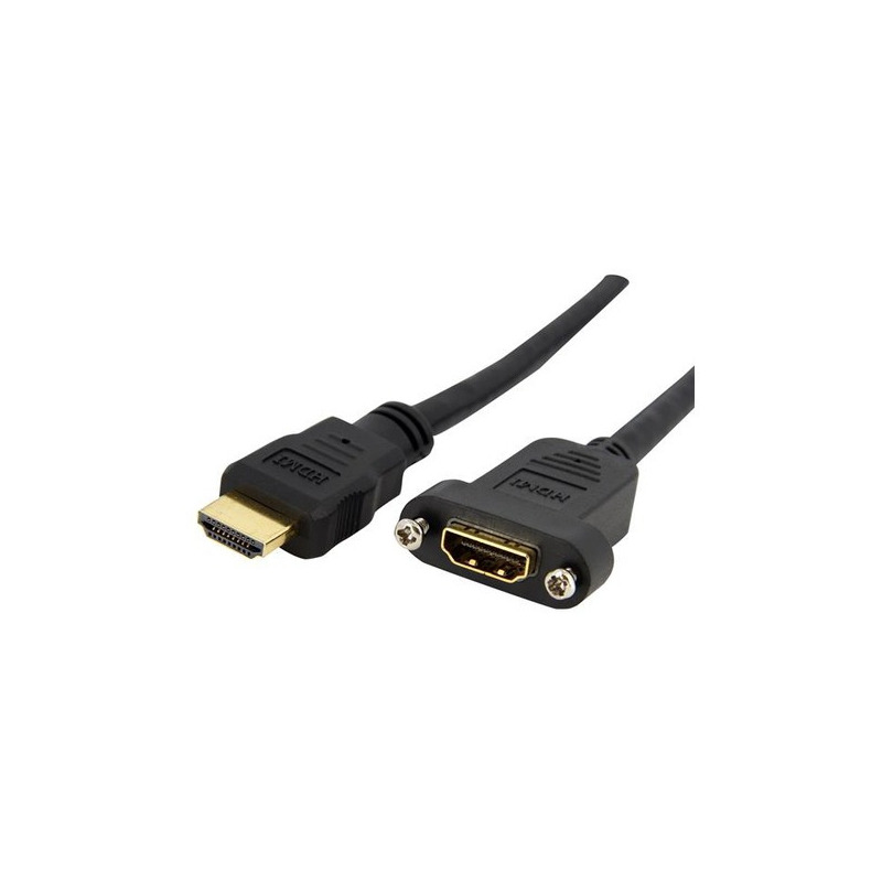 Cable hdmi de 91cm para montaje en panel - hembra a macho - startech.com mod. hdmipnlfm3