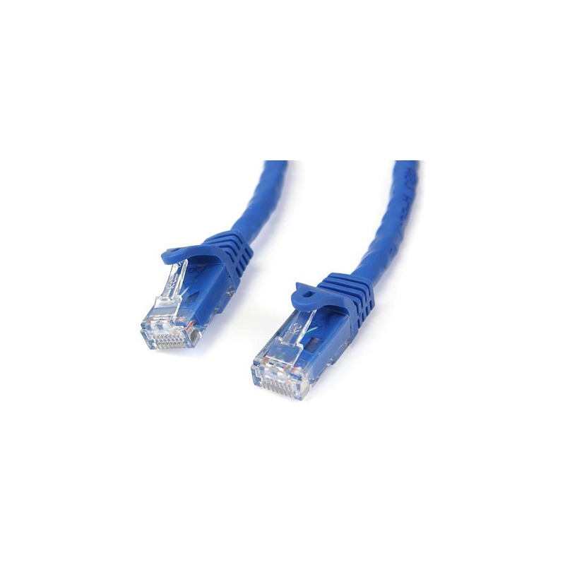 Cable de red ethernet snagless sin enganches cat 6 cat6 gigabit 3m - azul - startech.com mod. n6patc3mbl