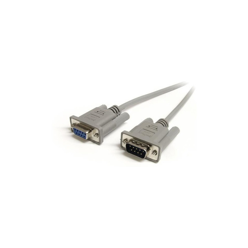 Cable alargador de 1.8m de extensión db9 serie rs232 ega macho a hembra - extensor gris - startech.com mod. mxt100