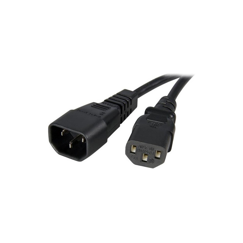 Cable de 14 awg extensor de extensión estándar de 90cm de corriente para computadora pc c14 a c13 - startech.com mod. pxt100143