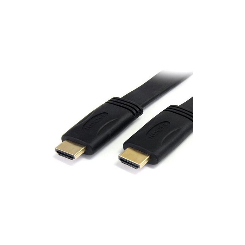 Cable hdmi de alta velocidad con ethernet 3m plano -2x hdmi macho - ultra hd 4k x 2k - negro - startech.com mod. hdmimm10fl