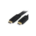 Cable hdmi de alta velocidad con ethernet 3m plano -2x hdmi macho - ultra hd 4k x 2k - negro - startech.com mod. hdmimm10fl