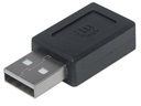 Adaptador manhattan usb tipo c v2.0 am-ch negro 354653