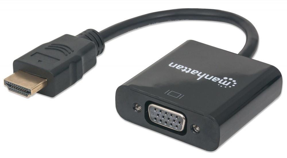 Convertidor manhattan video hdmi a svga, negro, bolsa 151467
