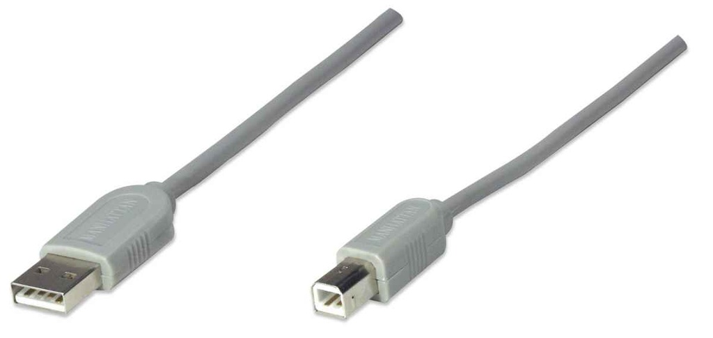 Cable Manhattan USB A Macho - USB B Macho 3 Metros
