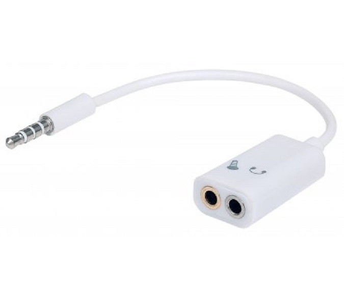 Adaptador De Audio Manhattan 3.5mm Macho - 2x 3.5mm Hembra