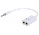 Adaptador De Audio Manhattan 3.5mm Macho - 2x 3.5mm Hembra