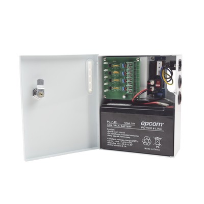Epcom fuente  4 canales 12v 4a 48w con sistema de respaldo - 12v