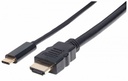 Cable HDMI Manhattan 151764 HDMI Macho - USB C Macho 4K 30Hz 2 Metros