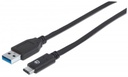 Cable USB Manhattan USB 3.0 C Macho - USB 3.0 A Macho 1 Metro