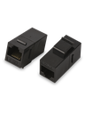 Cople rj45 saxxon, rj45 hembra a rj45 hembra, cat 6, color negro, (m226)