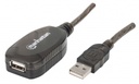 Cable De Extensión Activa USB Manhattan USB De Alta Velocidad USB A Macho - USB A Hembra 20 Metros