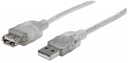 Cable Extensión De Alta Velocidad Manhattan USB 2.0 USB A Macho - USB A Hembra 4.5 Metros