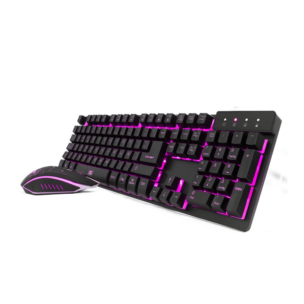 Kit Gamer De Teclado Y Mouse Vorago KM-500 Alámbrico USB Español