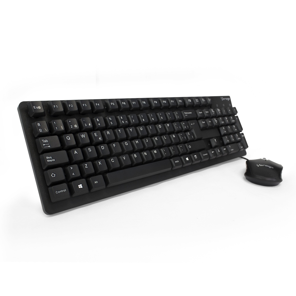 Teclado Y Mouse Vorago Km-106 Alámbrico Usb Negro Español 105 teclas