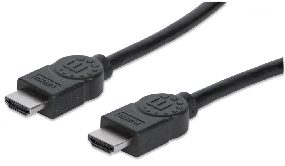 Manhattan - 306133 - cable hdmi de alta velocidad / 4k@30hz, 3d, hdmi macho a hdmi macho, blindado, negro, 5 m (16.5 ft.)