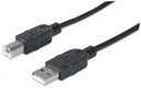Cable Manhattan para Dispositivos USB de Alta Velocidad USB 2.0 A - USB 2.0 B 3 Mts