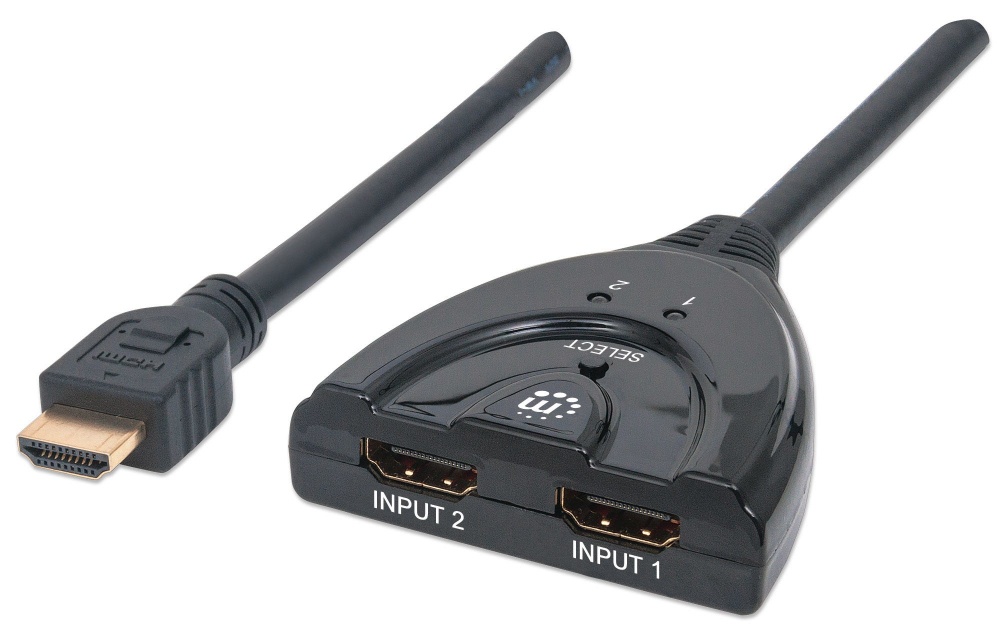 Switch Manhattan HDMI 1.3 de 2 Puertos 2x HDMI Hembra - 1x HDMI Macho