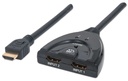 Switch Manhattan HDMI 1.3 de 2 Puertos 2x HDMI Hembra - 1x HDMI Macho