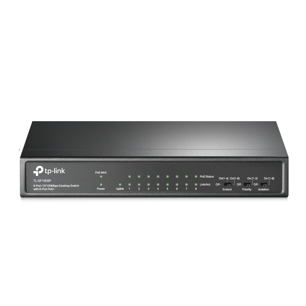 Switch TP-Link TLSF1009P 8 puertos 10/100 Mbps POE No Administrable