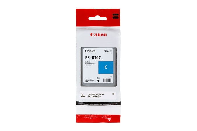 Tinta canon pfi-030 color cian