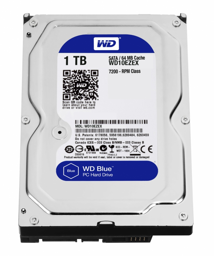 Disco Duro Interno Western Digital WD Caviar Blue 3.5'' 1TB SATA III 6 Gbit/s 7200RPM 64MB Cache