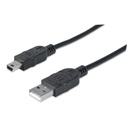 Cable USB Manhattan 333375 USB A Macho - USB Mini B Macho 1.8 Metros