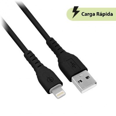 Cable brobotix carga rapida usb-a v3.0 a lightning color negro