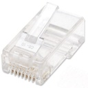 Plug rj45 cat5e solido utp bote 100pzas oro15-micras intellinet 502399