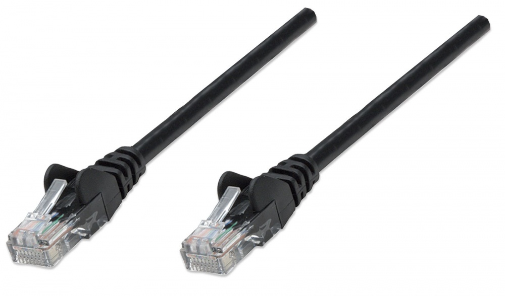 Cable patch cat 5e, utp 1.5f (0.45m) intellinet color negro 318143
