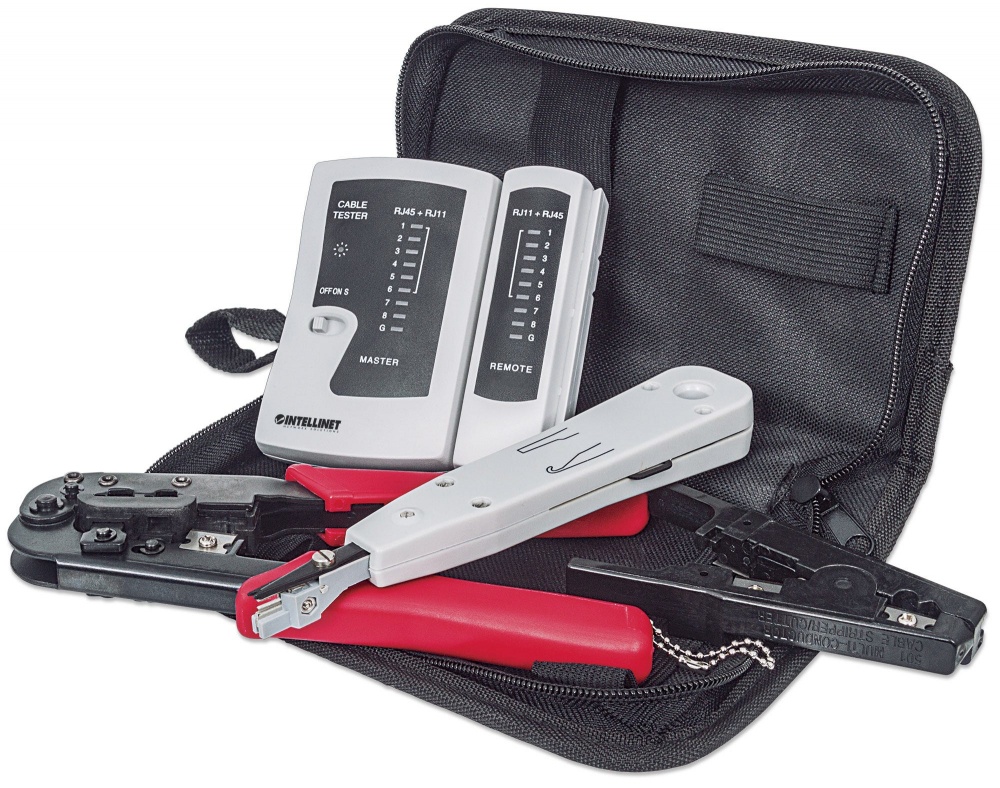 Kit de herramientas para red con 4 piezas con bolsa intellinet 780070