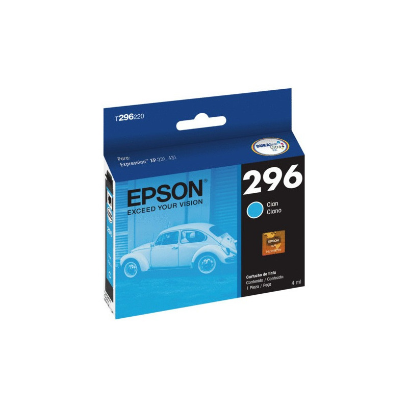 Cartucho epson t296 cyan xp-431/xp-231 4ml (t296220-al)