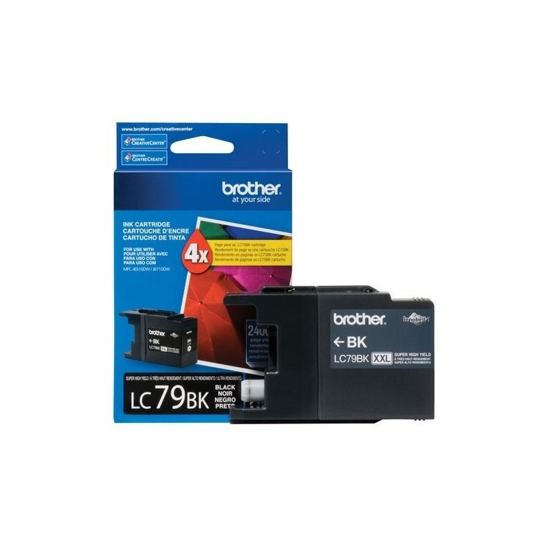 Cartucho negro brother lc79bk 2,400 pág. mfcj5910dw/mfcj6510dw/mfcj671