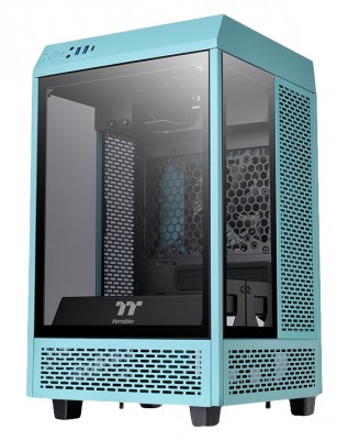 Gabinete thermaltake the tower 100 turquoise mini chassi - mini torre