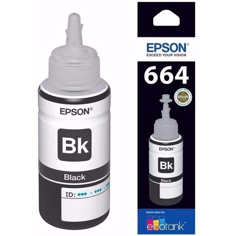 Botella epson ecotank t664 negra serie l 70ml (t664120-al)