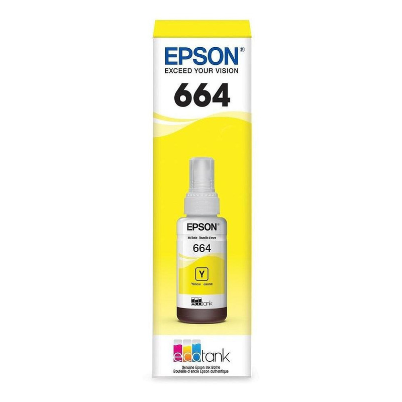 Botella epson ecotank t664 amarillo serie l 70ml (t664420-al)