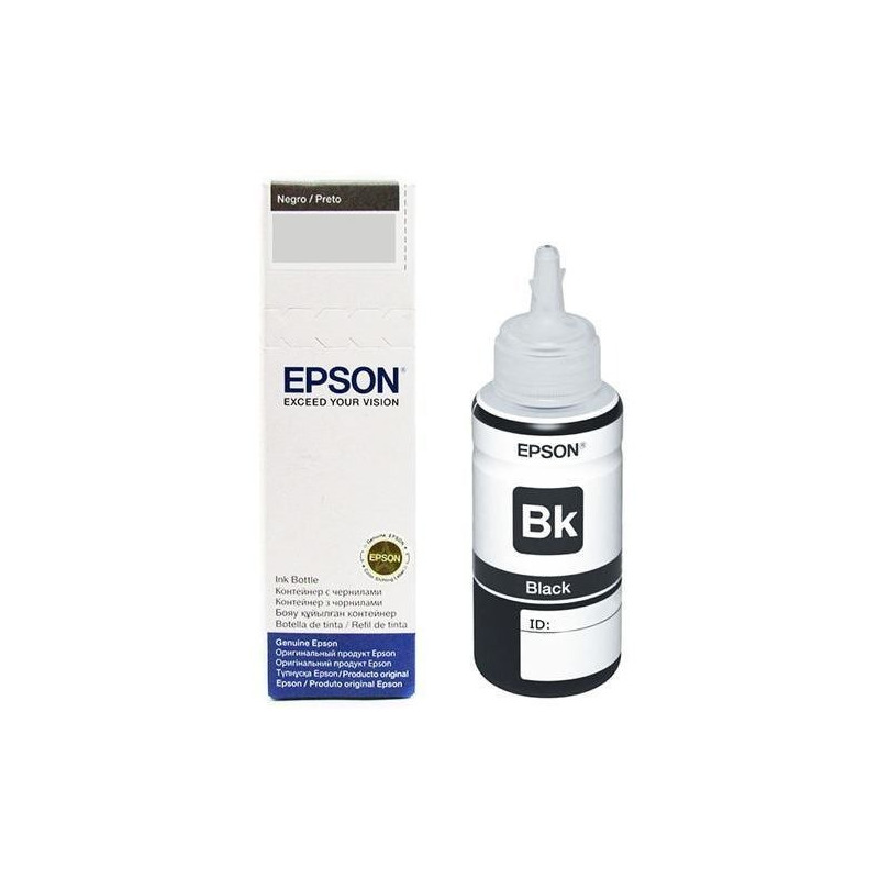 Botella epson ecotank foto t673 negro l800/l1800 70ml (t673120-al)