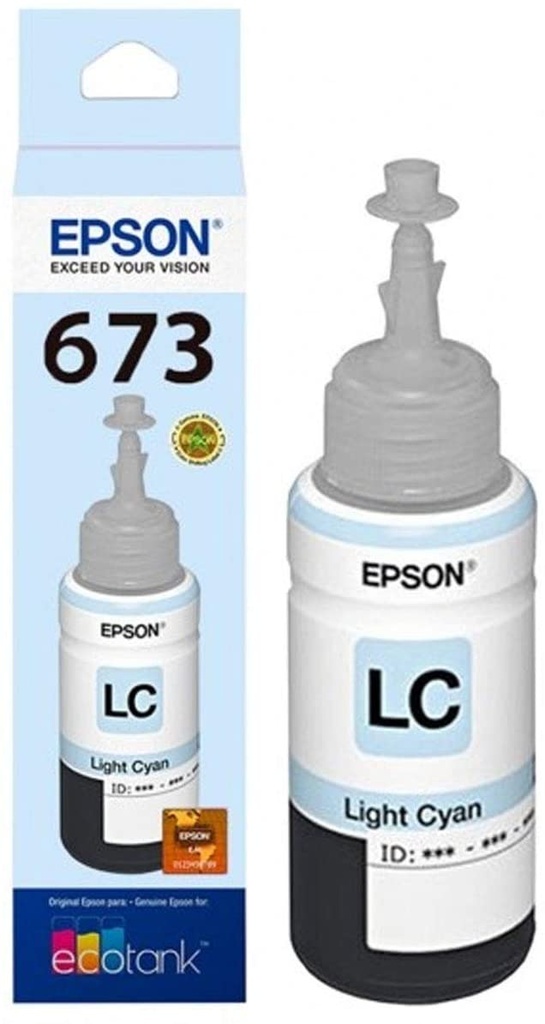 Tanque de Tinta EcoTank Epson 673 Cyan Claro 70ml