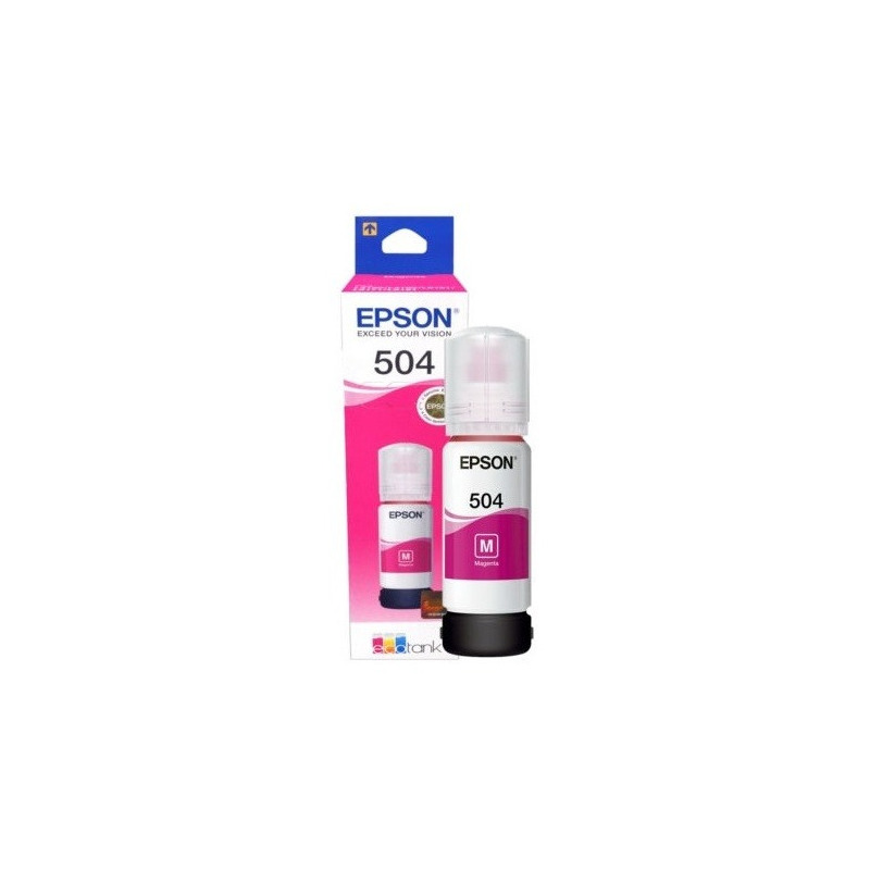 Tinta epson original t504 70ml ecotank l4150/l4160 color magenta