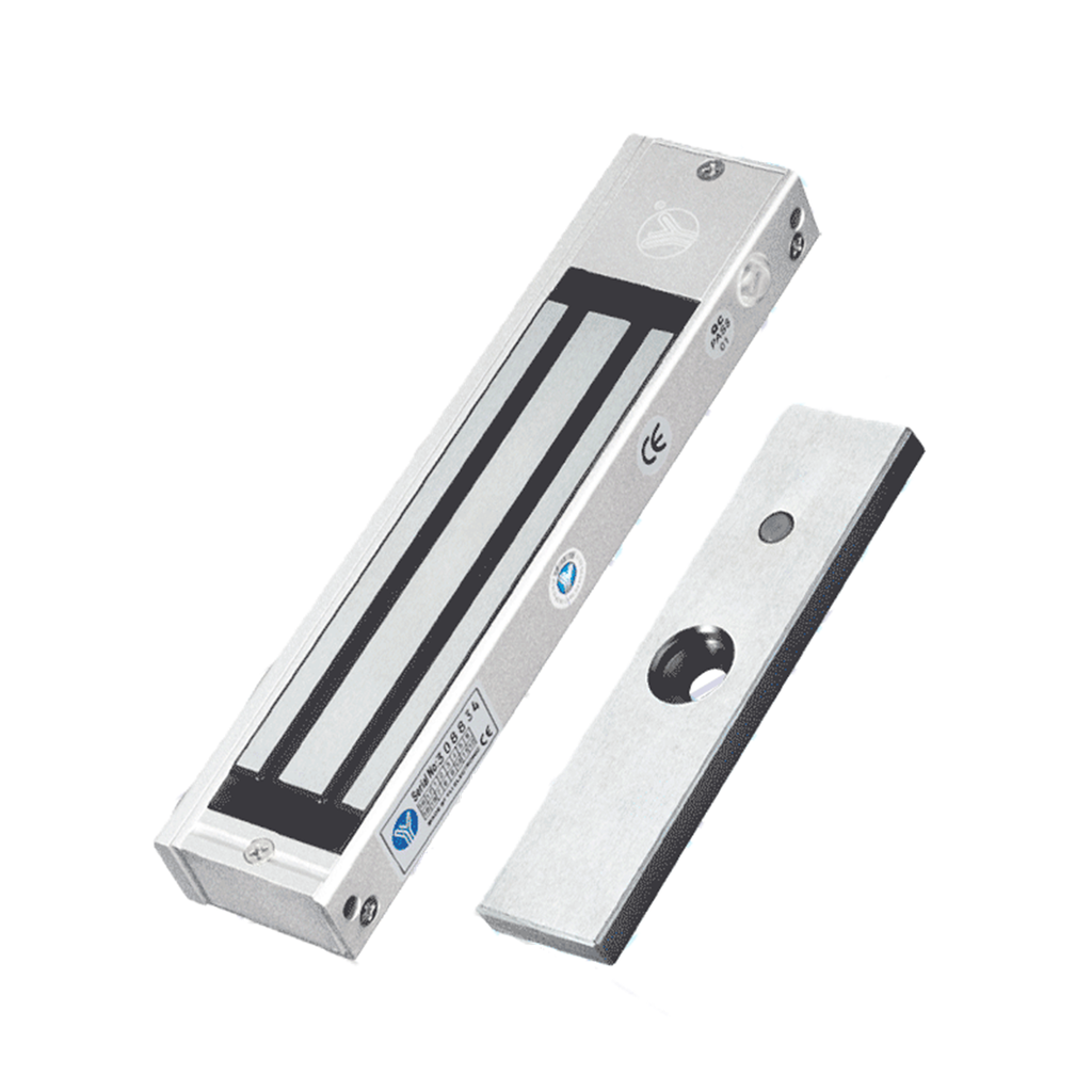 Paquete de Cerradura Magnética YM180NLED y Soporte de Fijación tipo ZL Fuerza de Sujeción 180kg Para Puertas de Madera