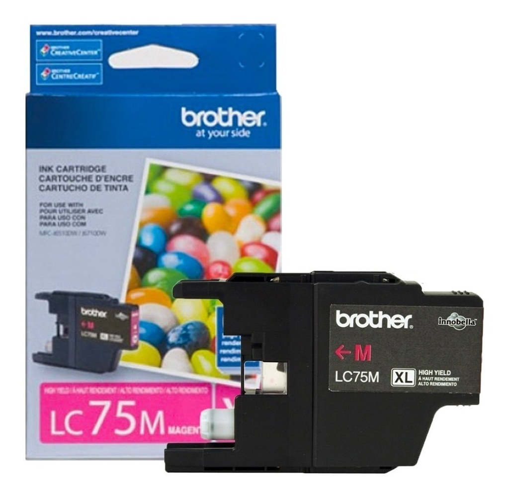 Cartucho brother lc75m - magenta