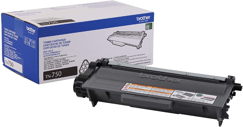 Cartucho Tóner Brother TN-750 Negro 8000 Páginas